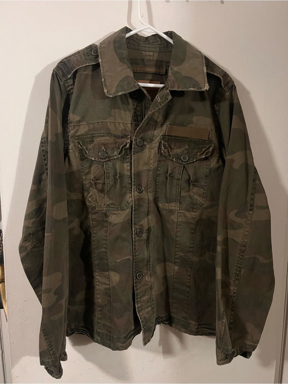Arizona Jean Company Men's Camo Military Field Jacket - Olive Green